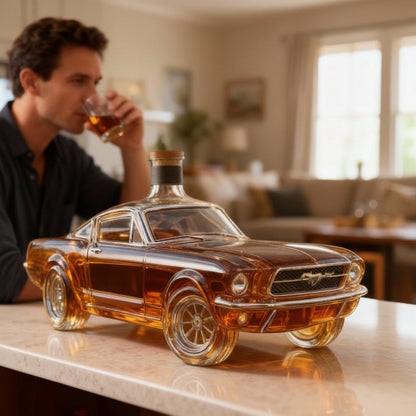 Luxury Car Shaped Whiskey Decanter Bottle Set