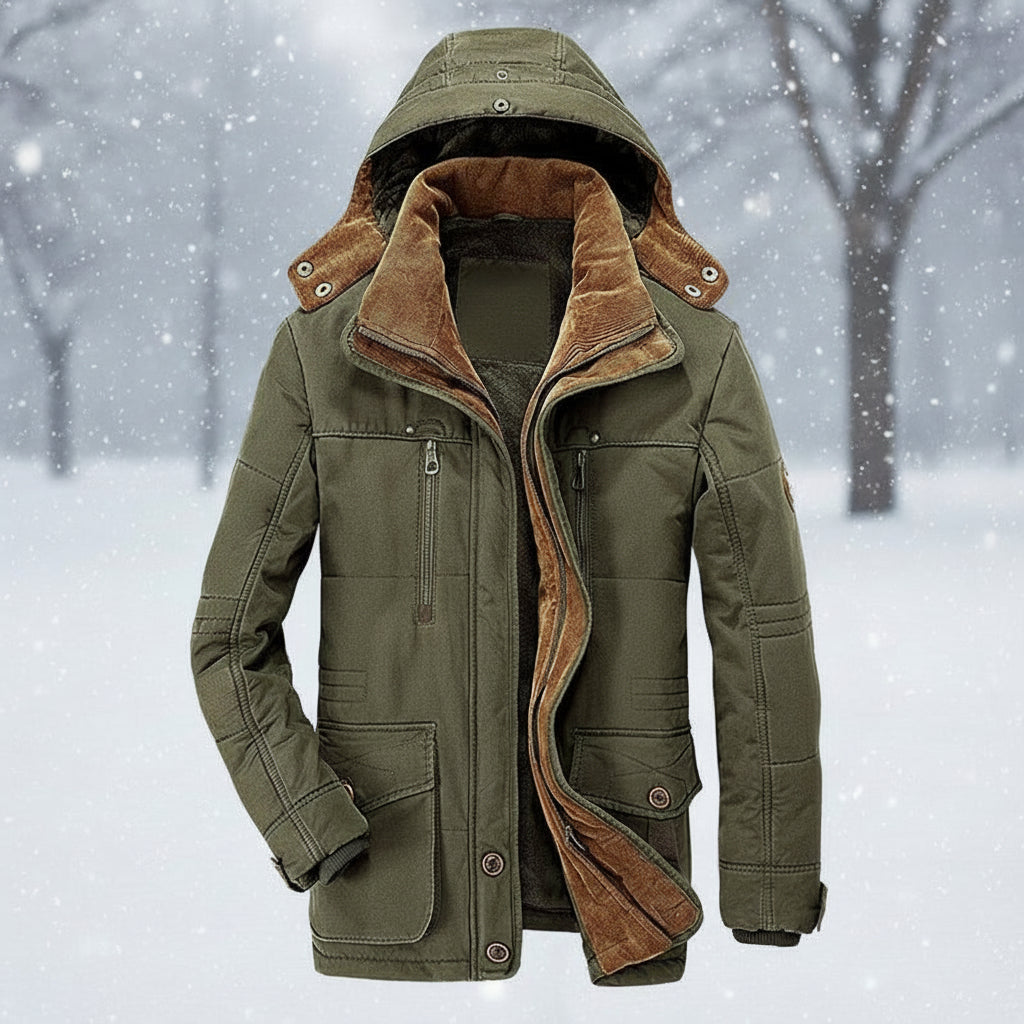 Warm Waterproof Parka Coat Insulated Hooded Jacket