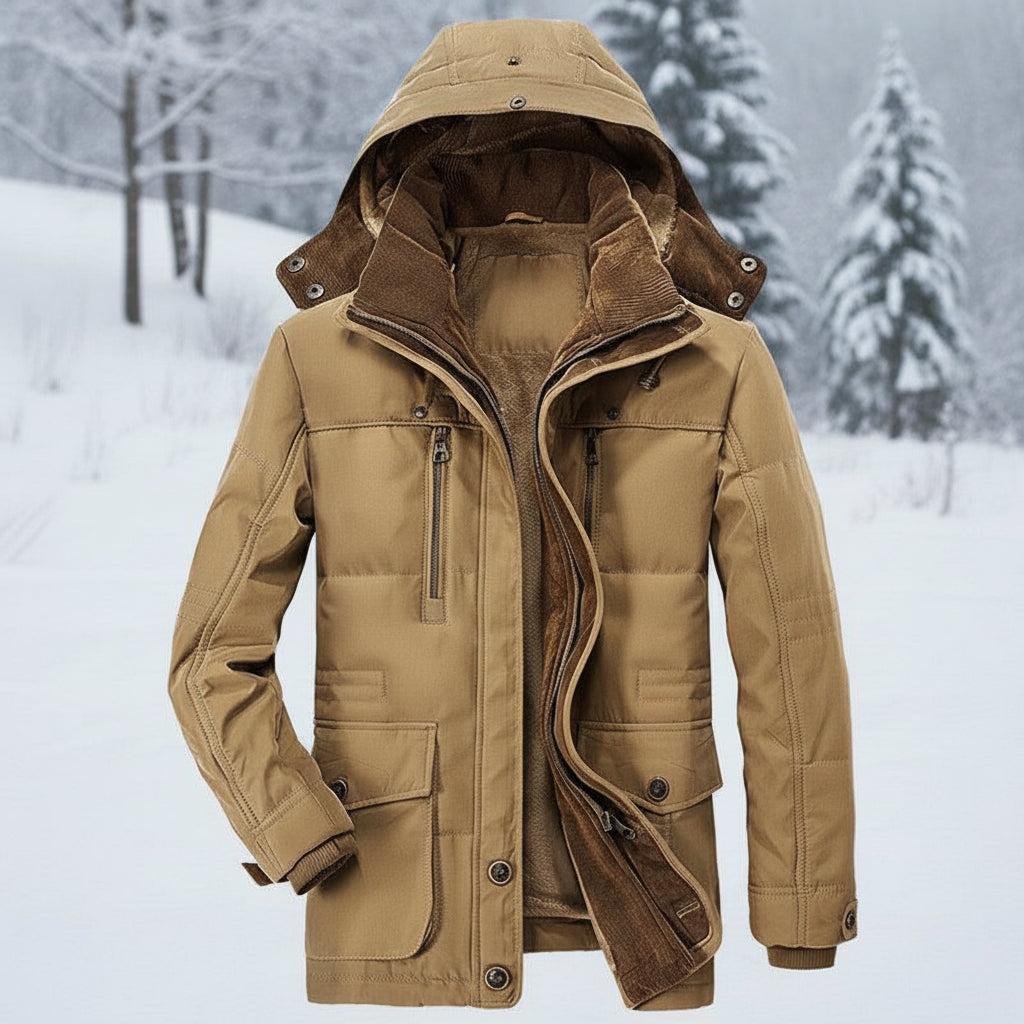 Warm Waterproof Parka Coat Insulated Hooded Jacket
