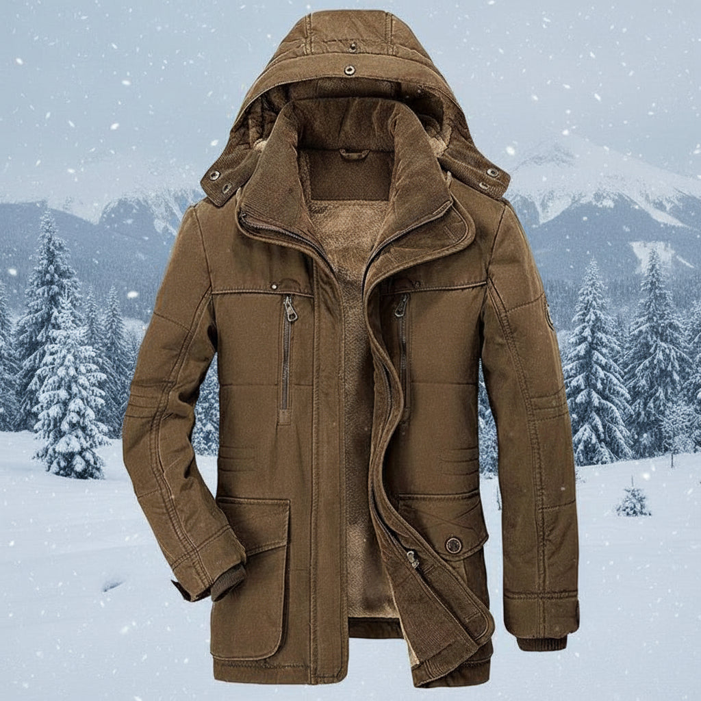Warm Waterproof Parka Coat Insulated Hooded Jacket