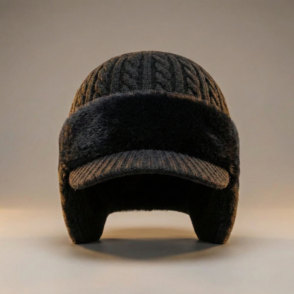 Warm Fleece Lined Beanie Winter Outdoor Hat - Lusomart