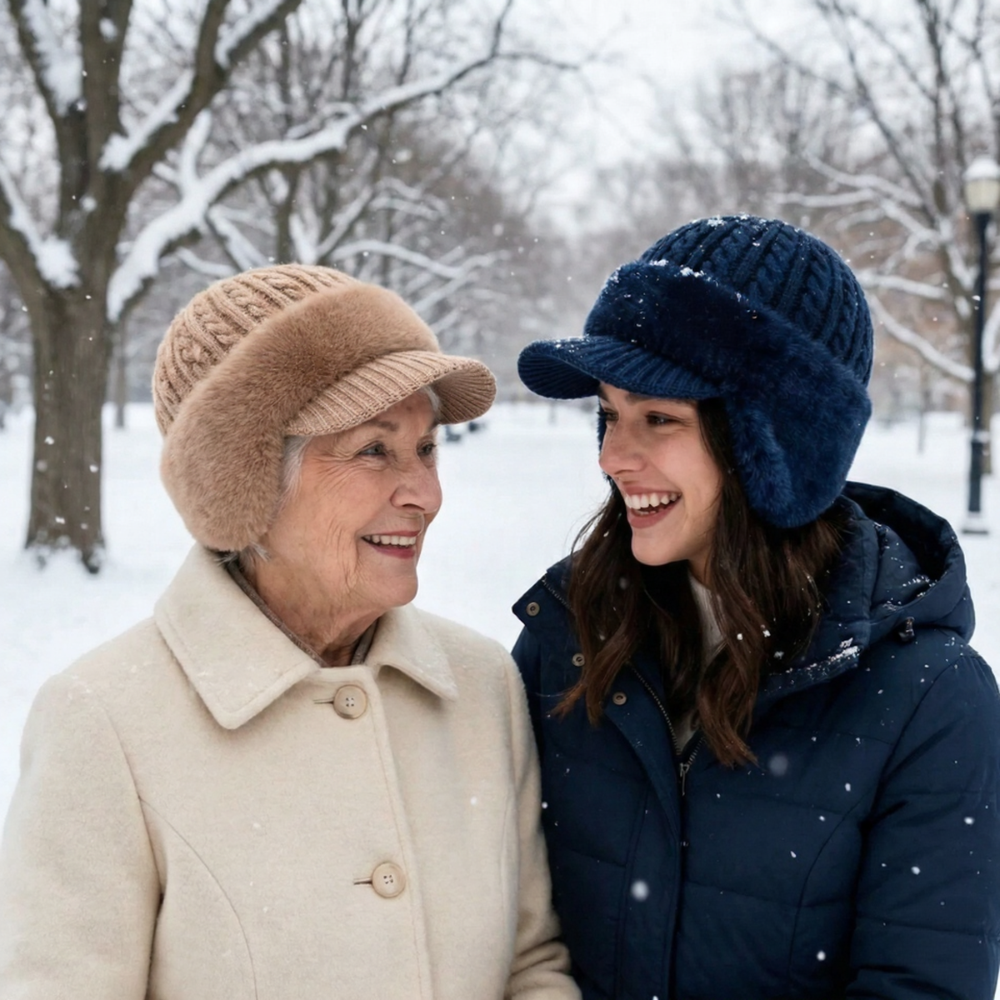 Warm Fleece Lined Trapper Beanie Earflap Hat
