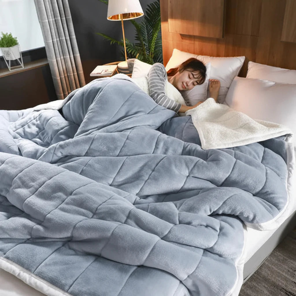 Cozy Fleece Throw Blanket for Bed and Sofa - Lusomart
