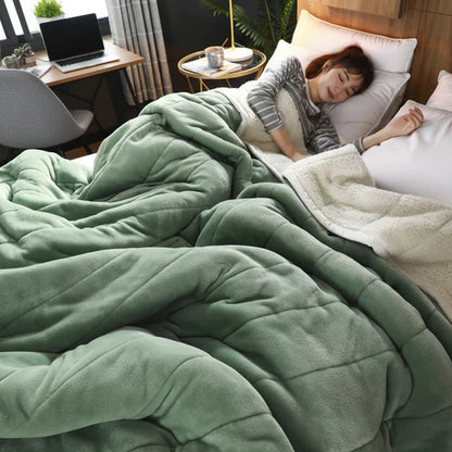 Cozy Fleece Throw Blanket for Bed and Sofa