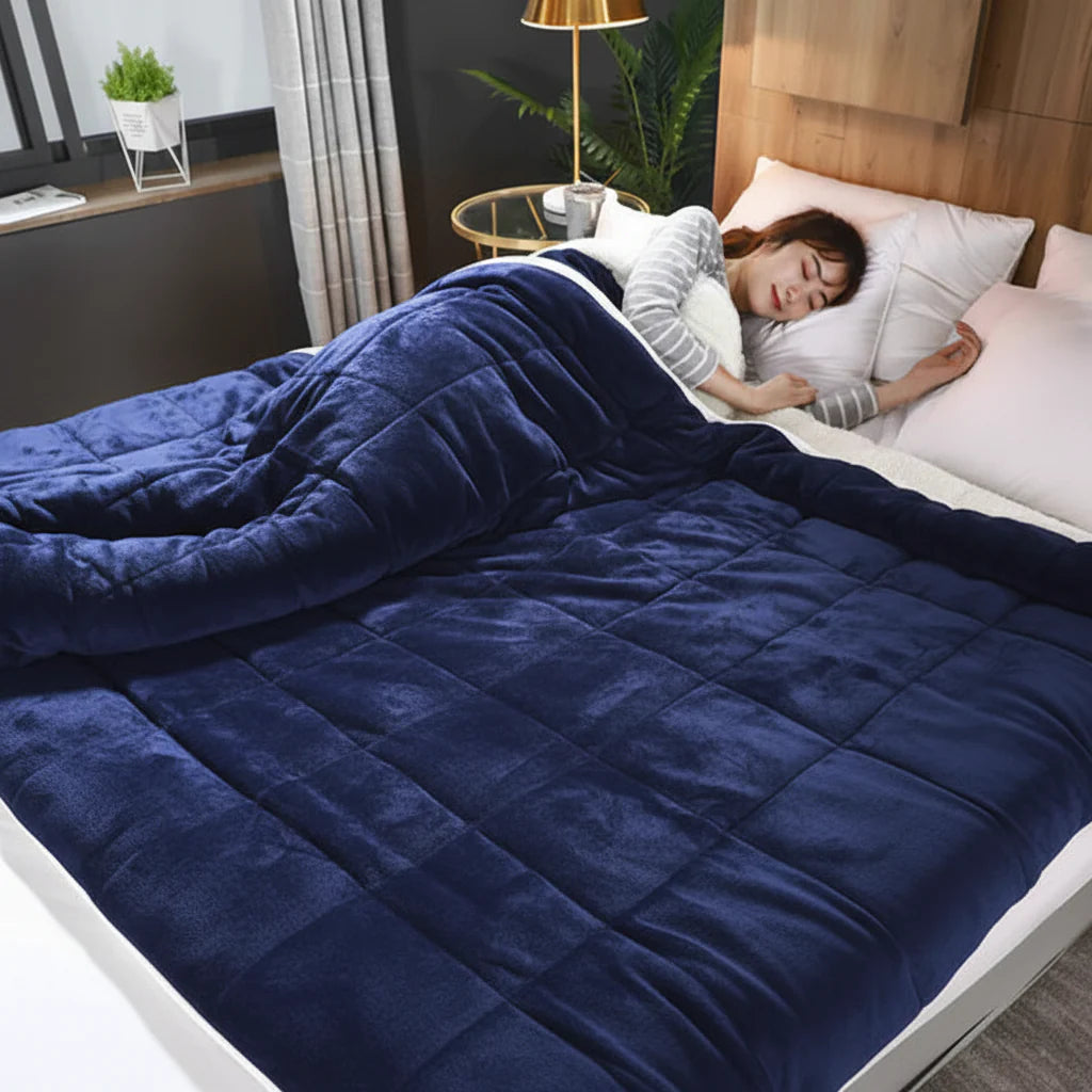 Cozy Fleece Throw Blanket for Bed and Sofa