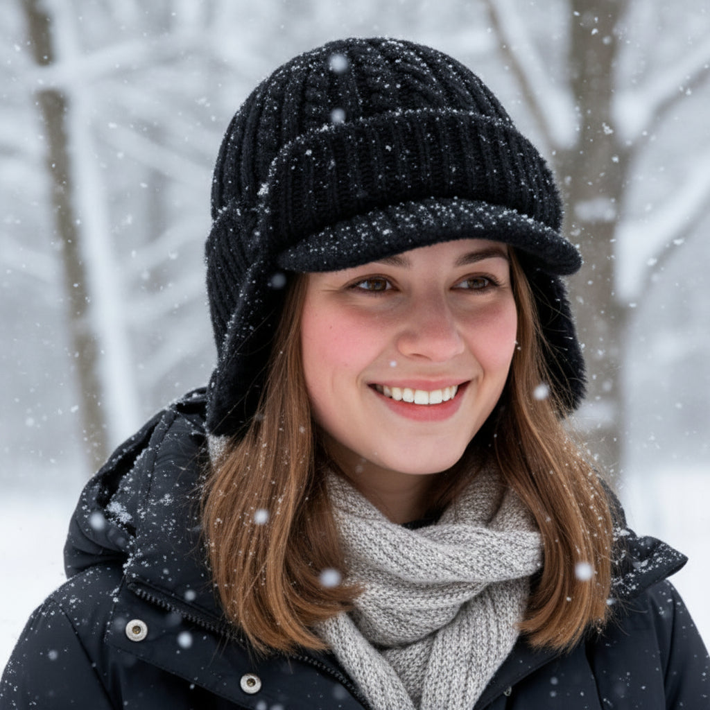 Warm Fleece Lined Trapper Hat for Cold Weather