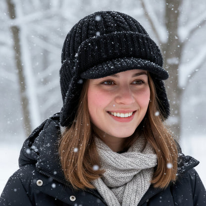 Warm Fleece Lined Trapper Hat for Cold Weather