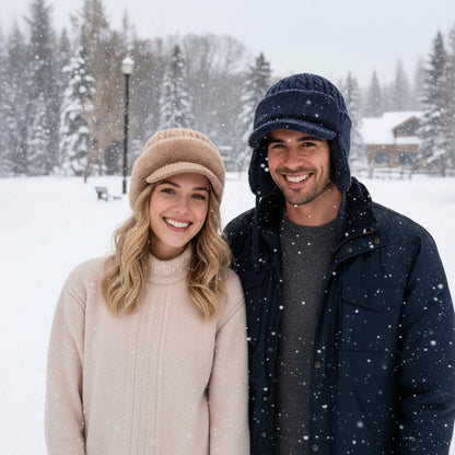 Warm Fleece Lined Beanie Winter Outdoor Hat