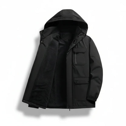Men's Insulated Waterproof Down Parka Coat Slim Fit
