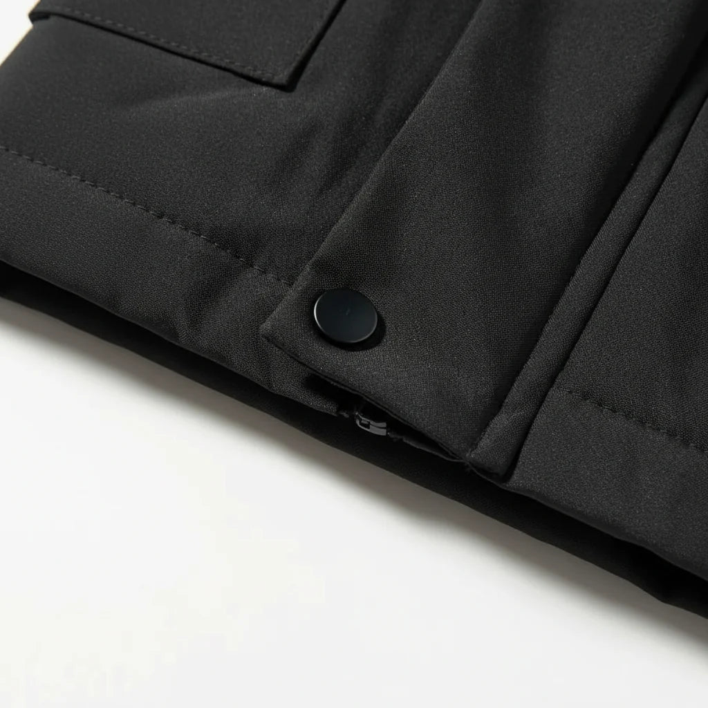 Men's Insulated Waterproof Down Parka Coat Slim Fit