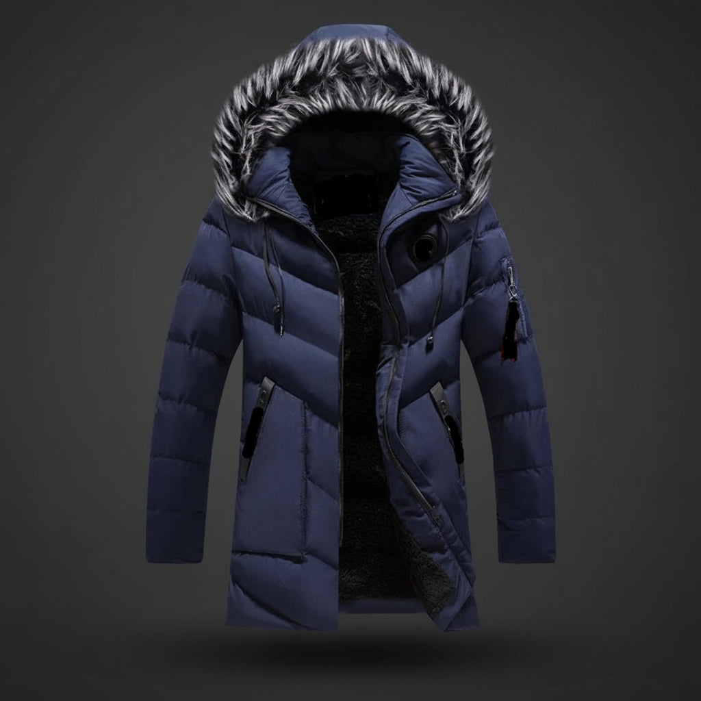 Warm Insulated Hooded Men's Winter Parka Coat