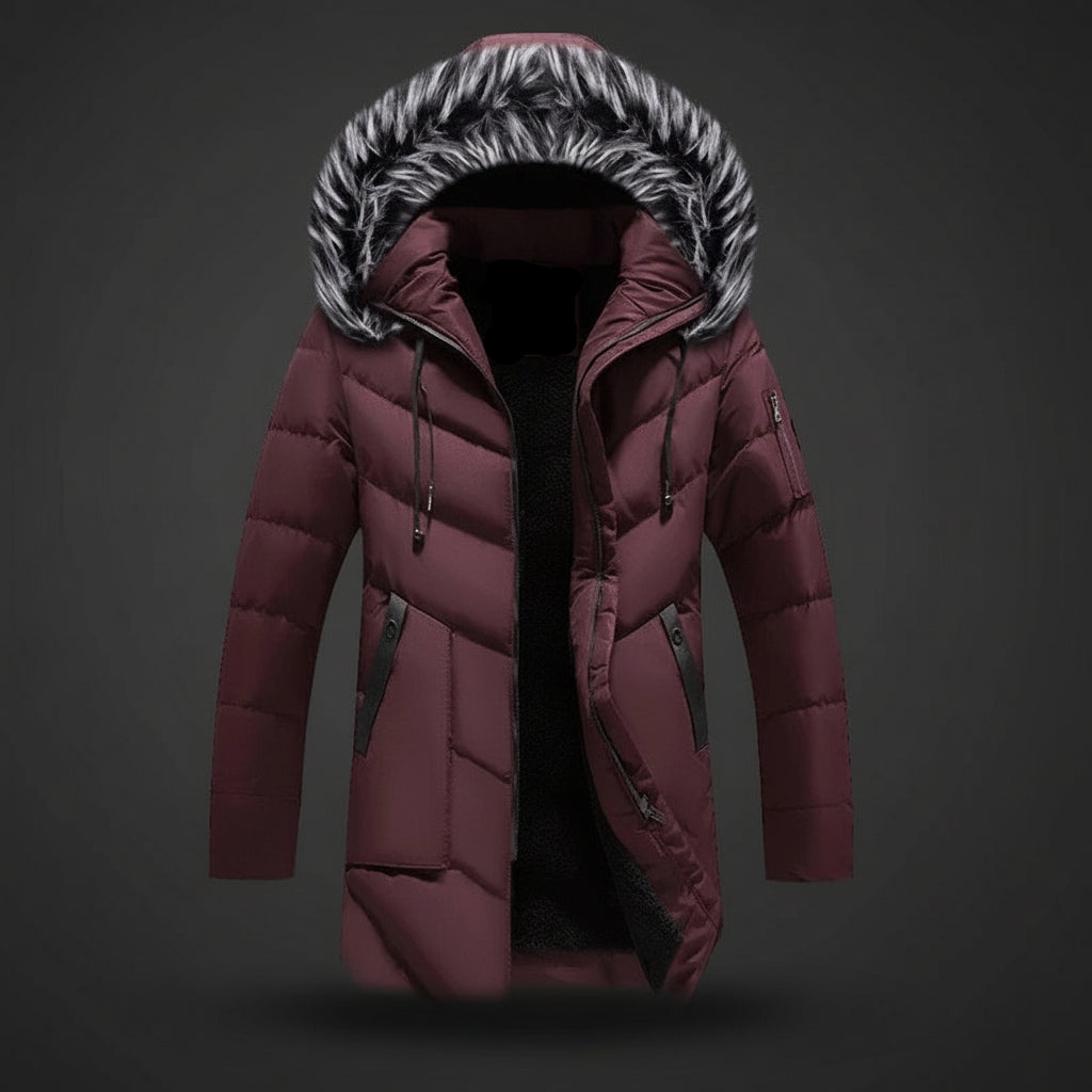Warm Insulated Hooded Men's Winter Parka Coat