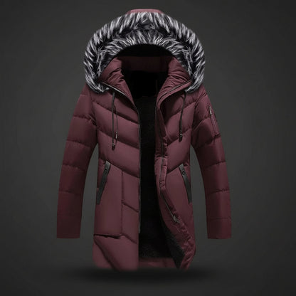 Warm Insulated Hooded Men's Winter Parka Coat