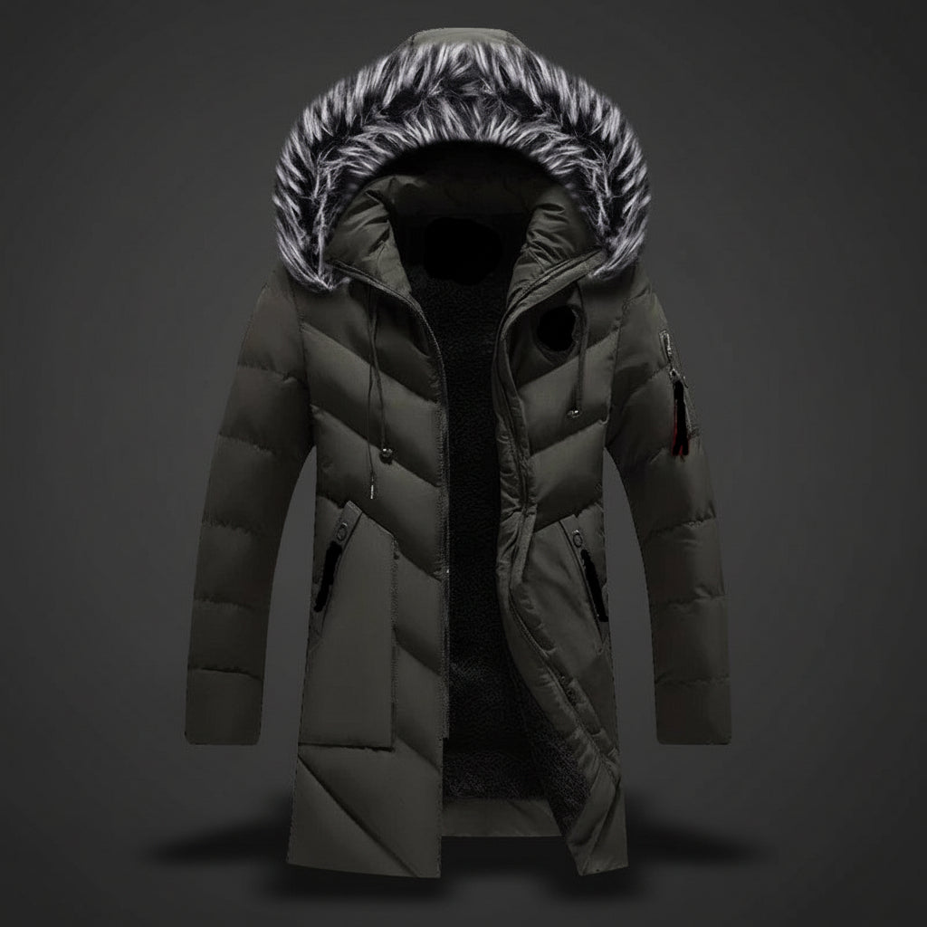 Warm Insulated Hooded Men's Winter Parka Coat