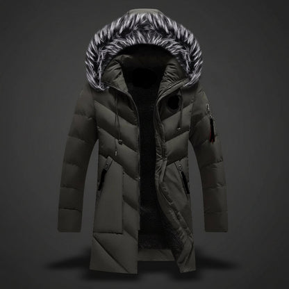 Warm Insulated Hooded Men's Winter Parka Coat