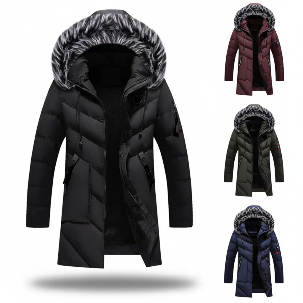Warm Insulated Hooded Men's Winter Parka Coat
