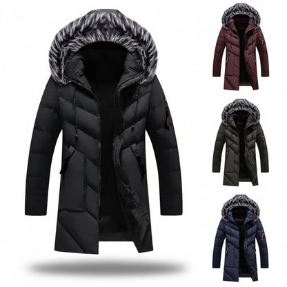 Warm Insulated Hooded Men's Winter Parka Coat