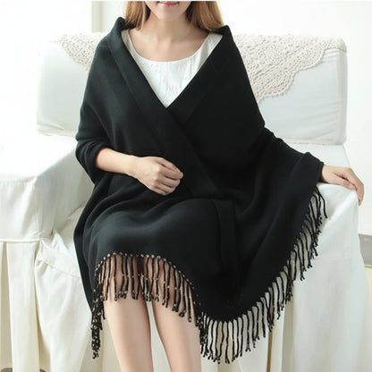 Cozy Plaid Scarf Warm Fleece Winter Accessory