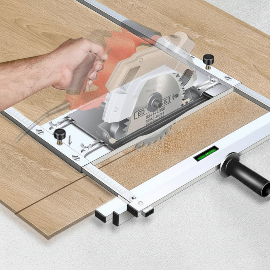 Accurate Cutting Guide Rail System for Circular Saws