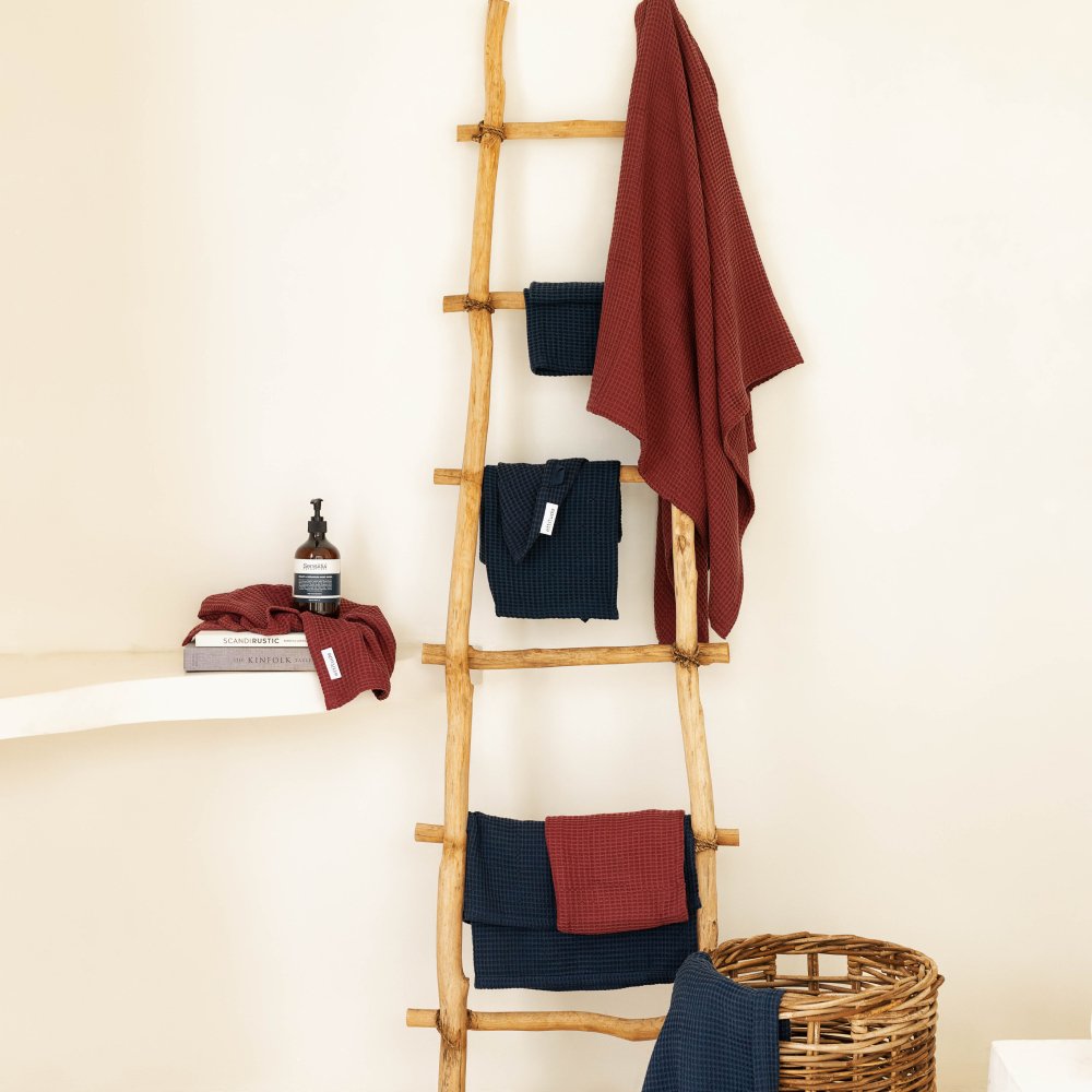 Soft Bamboo Waffle Towel Set Quick Dry Spa Set