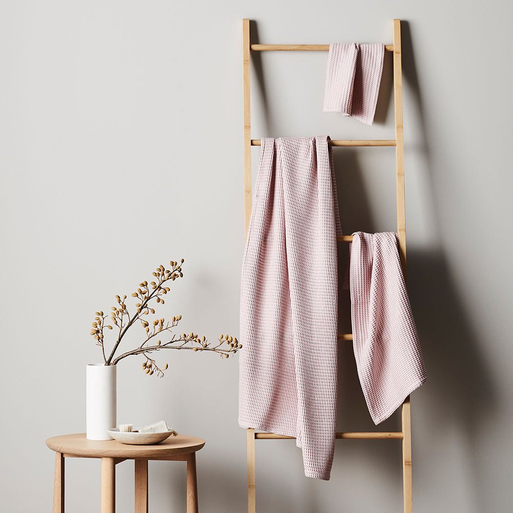 Soft Bamboo Waffle Towel Set Quick Dry Spa Set