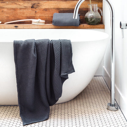 Soft Bamboo Waffle Towel Set Quick Dry Spa Set
