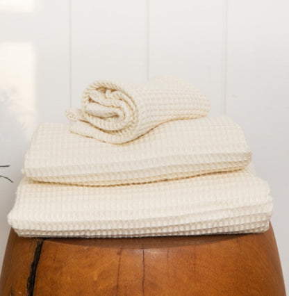 Soft Bamboo Waffle Towel Set Quick Dry Spa Set