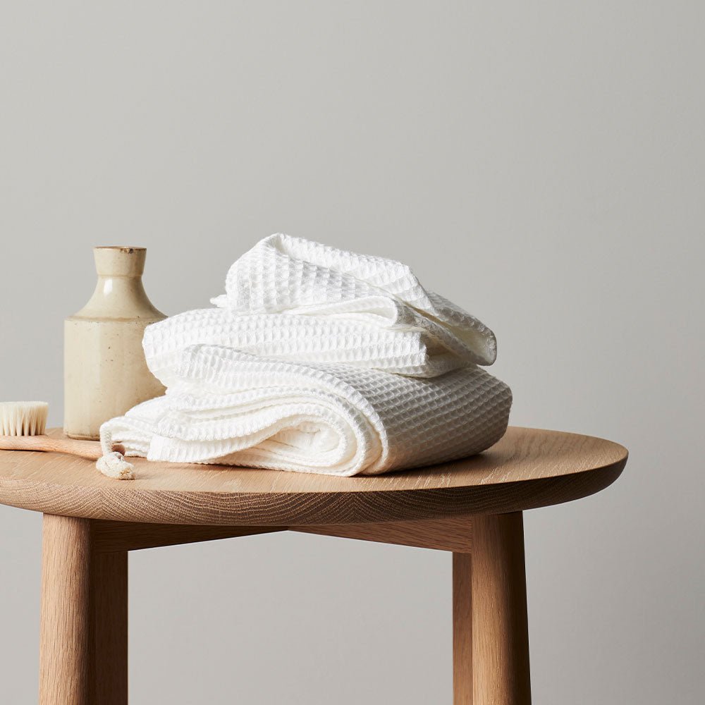Soft Bamboo Waffle Towel Set Quick Dry Spa Set