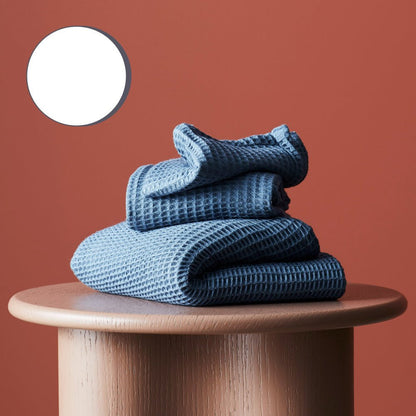 Natural Bamboo Plush Waffle Bath Towels 2 Pack Set
