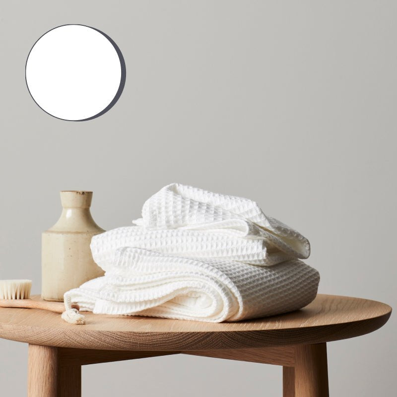 Natural Bamboo Plush Waffle Bath Towels 2 Pack Set