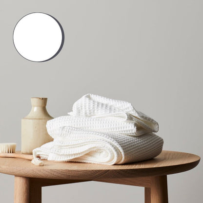 Natural Bamboo Plush Waffle Bath Towels 2 Pack Set