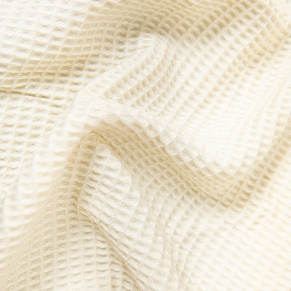 Natural Bamboo Plush Waffle Bath Towels 2 Pack Set