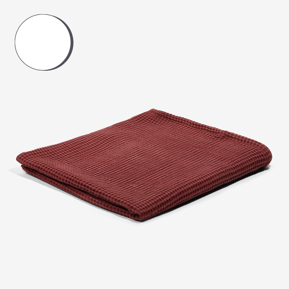 Natural Bamboo Plush Waffle Bath Towels 2 Pack Set