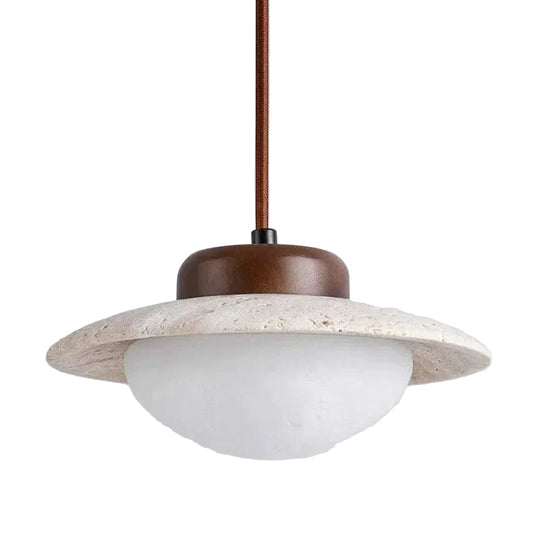 Natural Stone Round LED Hanging Light - Lusomart