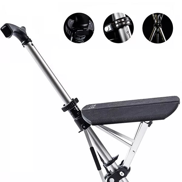 Compact Folding Walking Stick Seat