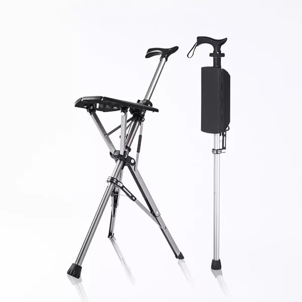 Compact Folding Walking Stick Seat - Lusomart