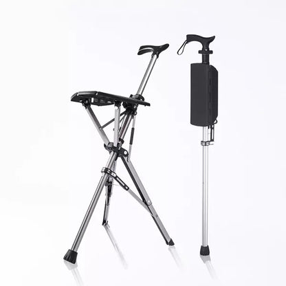 Compact Folding Walking Stick Seat - Lusomart