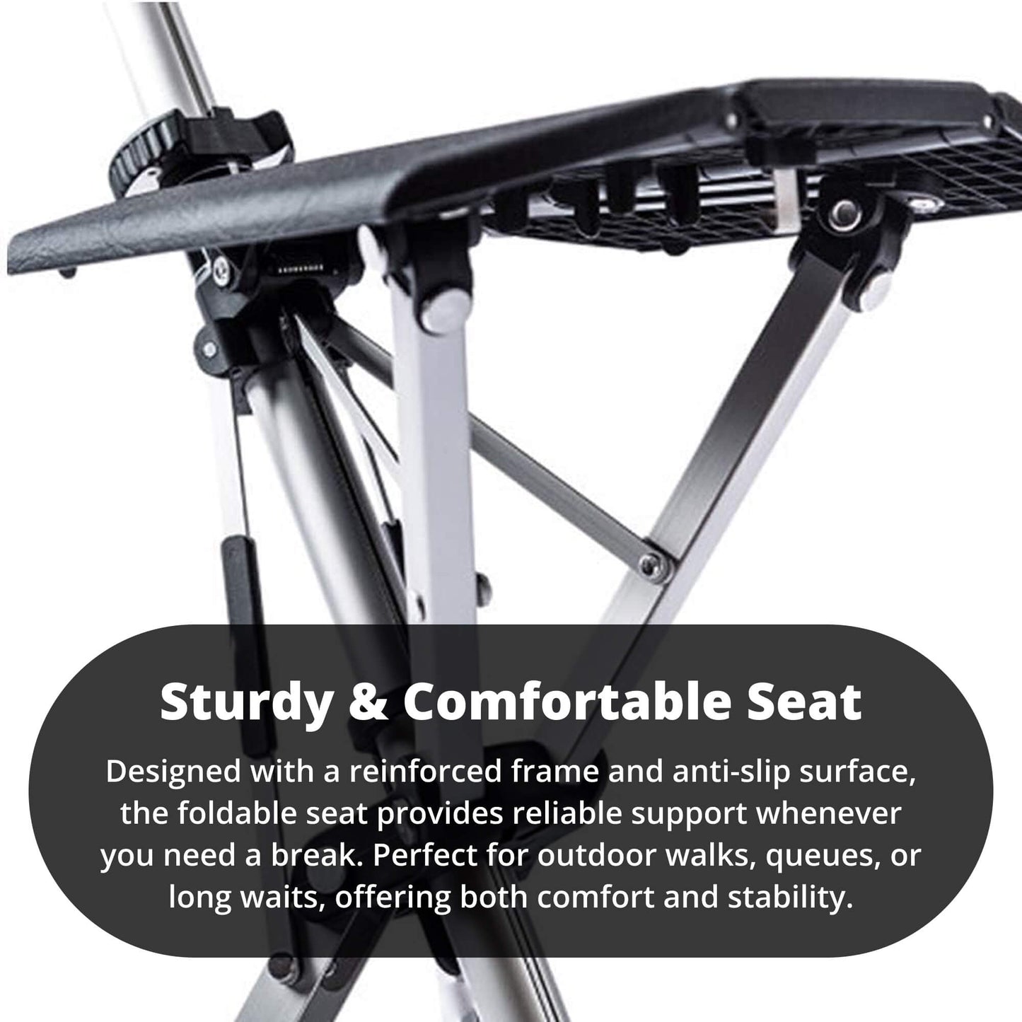 Compact Folding Walking Stick Seat