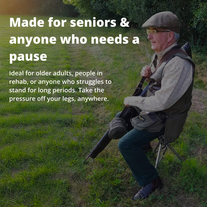 Compact Folding Walking Stick Seat