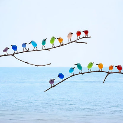 Coastal Beach Glass Bird Wood Decor