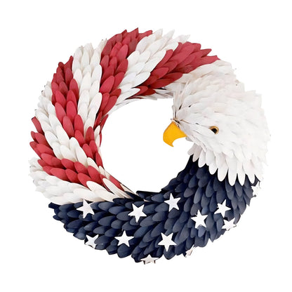 Patriotic Eagle Wreath Wooden Wall Decor