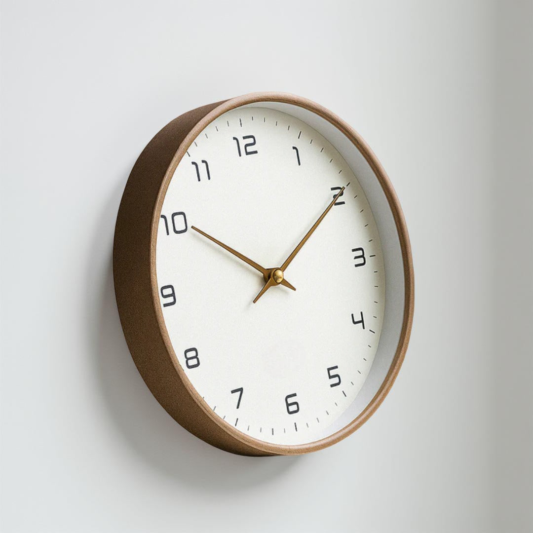 Simple Wood Quartz Clock for Home Decoration