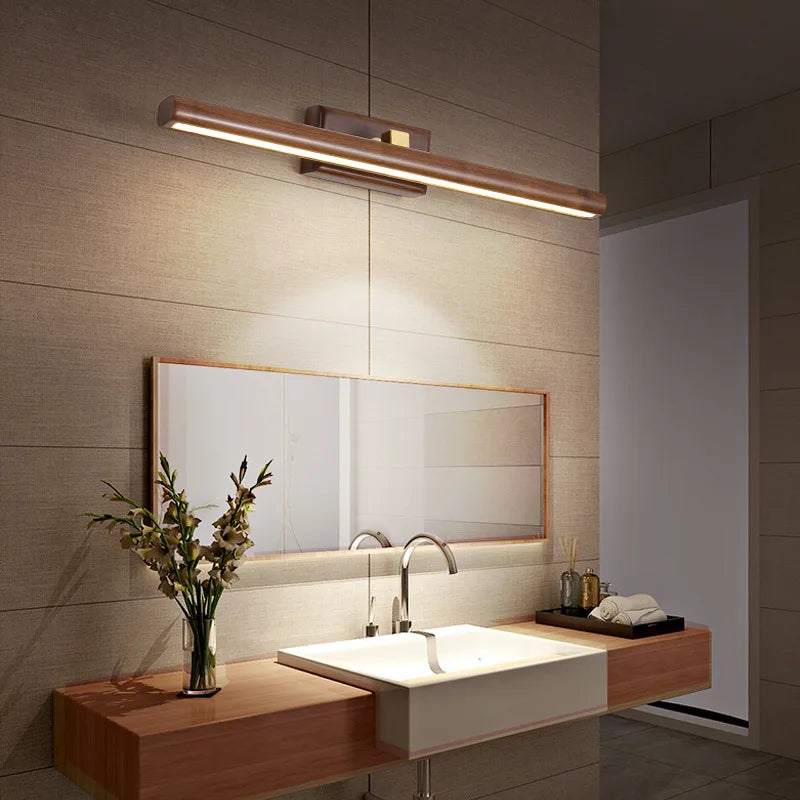 Brown Wooden Wall Light with Soft Ambient Glow - Lusomart