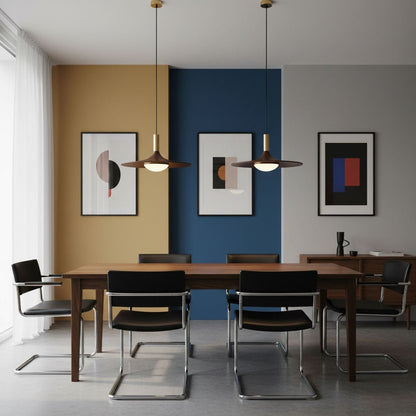 WalnutGlow | Elegant Brass and Wood Modern Kitchen Pendant Lighting 8