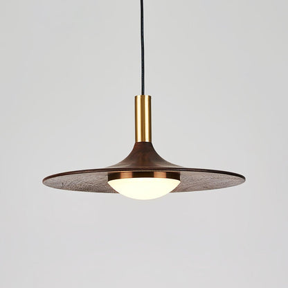 WalnutGlow | Elegant Brass and Wood Modern Kitchen Pendant Lighting 9