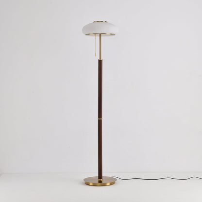 WalnutGlow | Elegant Modern Brass Floor Lamp for Living Room 4