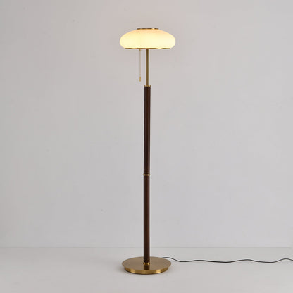 WalnutGlow | Elegant Modern Brass Floor Lamp for Living Room 5
