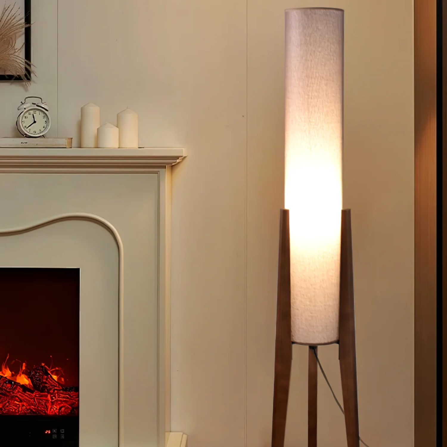 WalnutGlow | Elegant Modern Japandi Style Floor Lamp 7