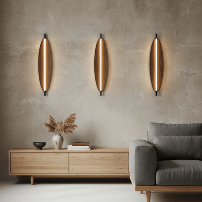 WalnutGlow | Elegant Modern Japandi Wall Sconce Lighting Fixture 7