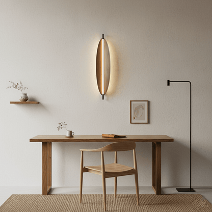 WalnutGlow | Elegant Modern Japandi Wall Sconce Lighting Fixture 8